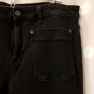 Zara Black Patch Pocket Jeans